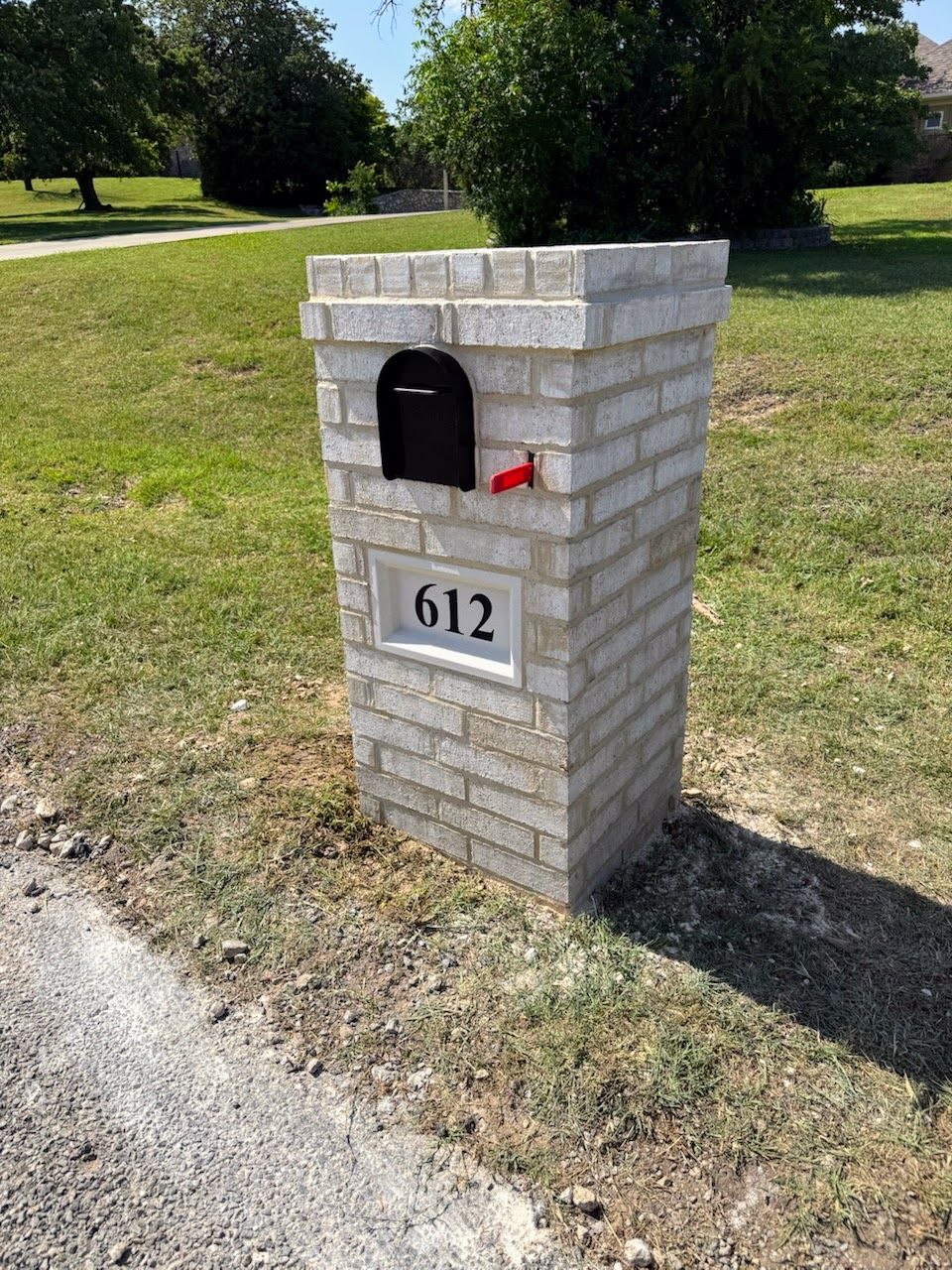 Flat Top Brick Mailbox in The Colony, TX - Dallas masonry portfolio